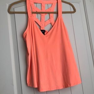 Rue21 Neon Orange Suede Shirt